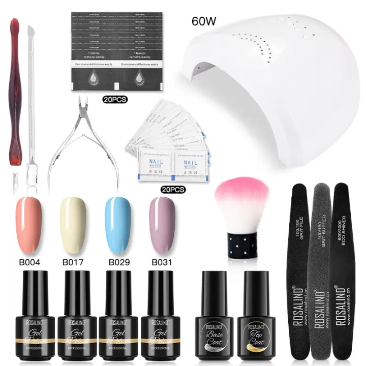 Rosalind-Juego de esmaltes en Gel para el cuidado de las uñas, Kit de barniz semipermanente para manicura artística con Lima UV LED - 1