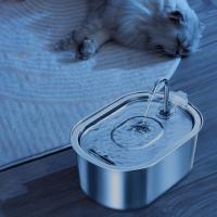 Fuente de agua para Gato inteligente de 3,2 L, dispensador automático de agua para mascotas de bajo ruido, bebedero de agua ovalado de gran capacidad para vacaciones - details 5