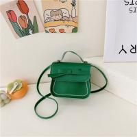 Dulce bolso de hombro con lazo de cuero PU, bolso cruzado con lazo de Color sólido, monedero, cartera, Bolso pequeño para niños, ropa de calle - details 15