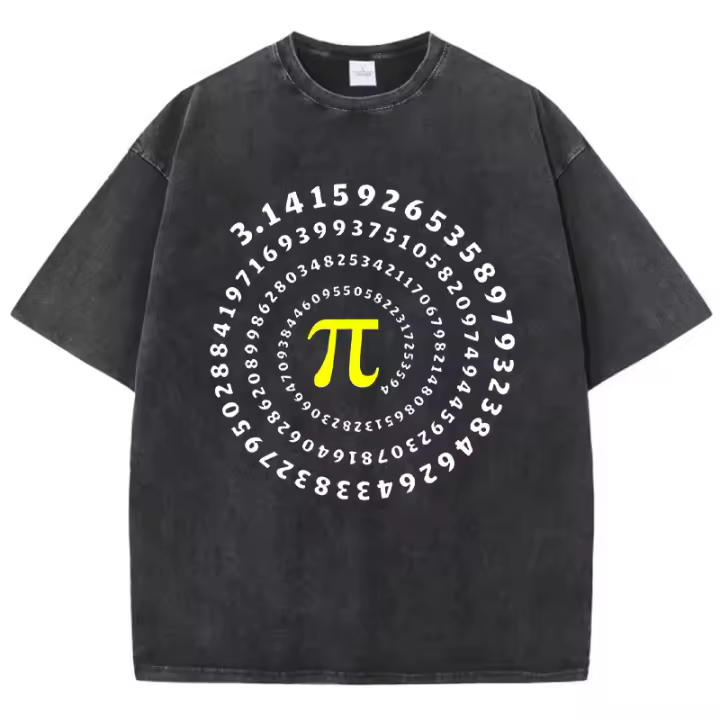 Camiseta divertida para hombre, camisetas de algodón con estampado de geometría y matemáticas en espiral, ropa de calle de manga corta - 1