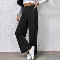 Pantalones de pierna ancha de cintura alta para mujer Ropa casual de primavera otoño - details 1
