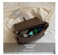 Bolso retro grande y sencillo para mujer, bolso de hombro para axila, bolso de mensajero popular, - details 0