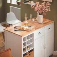 FKW47-W Carrito de Servir Carrito Auxiliar Cocina estantería de Cocina Carrito de Cocina móvil 100 x 92 x 45 cm Blanco ES - details 70