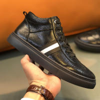 Zapatos altos de cuero zapatos de algodón térmico de terciopelo de estilo británico para hombres - details 22