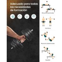 Juego de mancuernas ajustables, con barra adicional, 20KG, 30 KG, para hombres y mujeres, Entrenamiento de fitness, Levantamiento de pesas en el gimnasio de casa - 1 Par - details 3