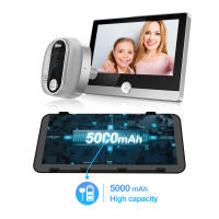 cámara mirilla puerta wifi inteligente Timbre puerta de casa remoto monitor interfonos - details 9