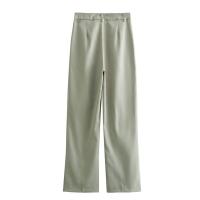 BUNO-traje informal para mujer, Chaqueta corta con bolsillos y cuello vuelto, pantalones elegantes de pierna ancha, moda urbana, primavera y verano, 2025 - details 19
