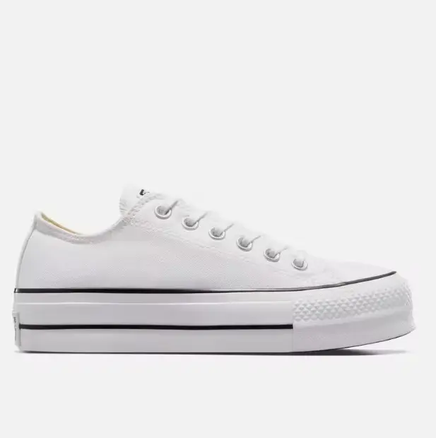 Buroalma Zapatillas Plataforma Chuck Taylor All Star Plataforma bota Blanca |   Clásicas y elegantes |   Estilo Retro Urbano - 1