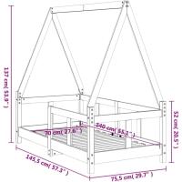 Estructura de Cama Infantil Madera Maciza de Pino 90x190 cm - details 103