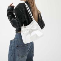 Bolso de hombro elegante de Color sólido con lazo de PU, bolso de mano portátil de estilo coreano, bolso de cubo de lujo, bolso de moda para axilas para mujer - details 11