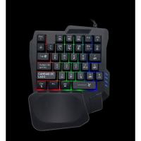 K5 teclado de una sola mano deslumbrar color sensación mecánica periféricos informáticos convertidor de pollo teclado de juegos se aplica - details 6