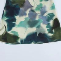 Vestido estampado de seda y satén con textura de temperamento de mujer europea y americana - details 8