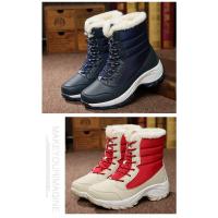 Botas de nieve de felpa para mujer, zapatos de senderismo al aire libre, Botines altos a la moda, zapatos de fondo grueso para caminar, Invierno - details 10