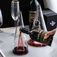 Separador piramidal de iceberg rojo de borosilicato único, botella de whisky, herramienta para verter, copa de vino - details 9