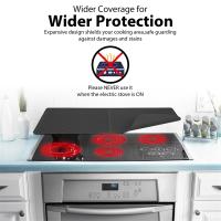 Estera protectora de silicona para encimera de cocina, 27,8x19,9 pulgadas, cubierta protectora para encimera de vidrio de silicona, esteras de secado negras - details 2