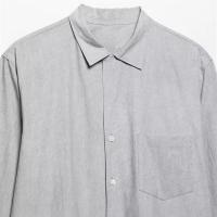 Camisa informal de mujer, nueva llegada de verano 2025, con cuello de solapa, manga larga, decoración de bolsillo y temperamento versátil. - details 9