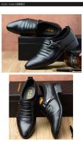 Nuevo vestido británico de cuero dividido con punta para hombre, para bodas de negocios, zapatos formales Oxford para hombre 38-48 - details 1