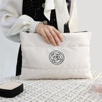 Bolsa De Maquillaje Portátil De Algodón Floral Nueva Gran Capacidad Bolsa De Almacenamiento De Cosméticos En Color Sólido Bolsa De Viaje Para Artículos De Higiene Personal - details 5