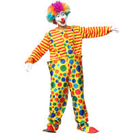 Disfraz de payaso adulto para hombre, disfraz de Halloween, mascarada, circo, estilo de terror, ropa de actuación de fiesta divertida - details 3