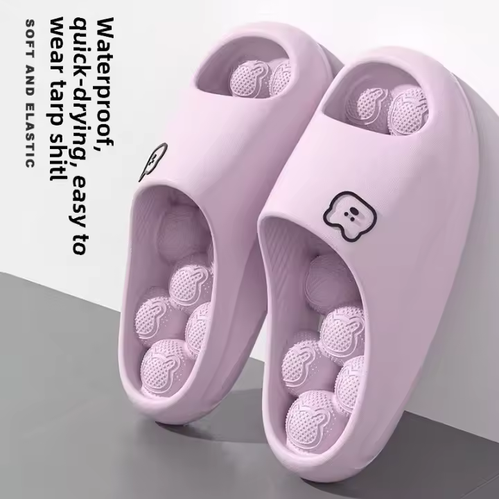 Zapatillas de casa frescas con dibujos animados, antideslizantes, resistentes al desgaste, para la primavera y el verano de 2025, con sensación de pisar excrementos. - 1