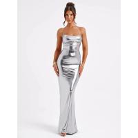 Vestidos de Verano para Mujer Ropa de Baile con Lazos Vestido Largo Sexy con Espalda Descubierta y Cuello Halter Ropa Ajustada Suave con Hombros Descubiertos para Mujer - details 9