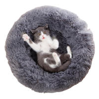 Cama de Donut calmante para gatos y perros, transpirable, suave, peluda, cómoda, Anti ansiedad, cama para perros pequeños y medianos - details 7