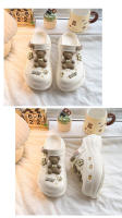 Zapatos con agujeros para niñas, bonitos, aumento de altura, con flores. - details 5