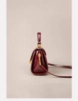 Hombro para mujer: bolso cruzado vintage de cuero encerado con cadena, elegante bolso cuadrado pequeño para las axilas para uso diario Mochila de lujo de alta gama - details 10