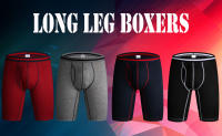 Calzoncillos Bóxer Largos para hombre, ropa Deportiva de algodón, paquete de 4 o 3 - details 1
