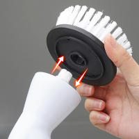 Cepillo de limpieza eléctrico con 5/6 cabezales, cepillo portátil duradero para suelos y ventanas - details 7