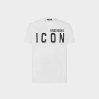 Camiseta clásica Dsquared2 de manga corta con estampado de letras para hombre, color blanco. - details 6