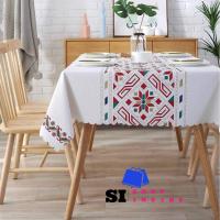 Mantel Moderno de Estilo Geométrico Impreso en Tela PVC Impermeable y Resistente al Aceite - details 2