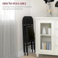 Juego de 2 Sillas Plegables Sillas Abatibles con Respaldo y Estructura de Acero para Salón Oficina Estudio 45x46x78 cm Blanco - details 14