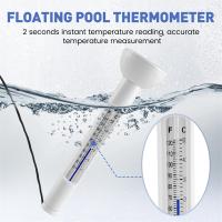 Termómetro flotante para piscina, fácil lectura para temperatura del agua con cuerda para piscinas y spas interiores y exteriores - details 2