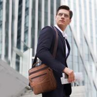 Bandolera de Piel Grande, Bolso de Cuero para hombre - details 7