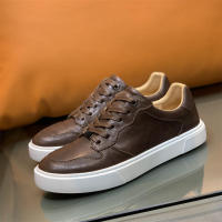Zapatos casuales de cuero de vaca rayados a mano de alta gama para hombres - details 16
