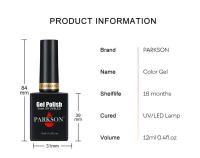 Parkson-Conjunto de botellas de cristal para uñas, Set de esmalte de uñas semipermanente, laca de Gel UV, laca semipermanente, serie 20 piezas - details 2