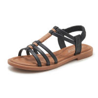 K9001-20 Nuevas Sandalias de Mujer Talla Grande con Hebilla Hueca, Suela Suave Romana, Estilo Simple y Moderno 2025 - details 1