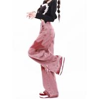 Vaqueros Retro Americanos de Cinco Puntos Pantalones Holgados de Pierna Ancha para Mujer - details 2