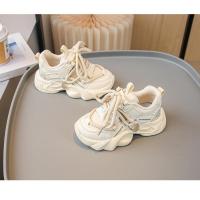 Compañero de clase niña 2025 nuevos zapatos deportivos de primavera y otoño para niños de malla transpirable papá zapatos niña pequeños zapatos blancos - details 9