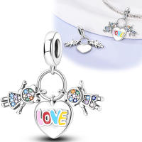 Colgante con cuentas de plata de ley 925, pulsera Original para fabricación de joyas, regalo del Día de San Valentín - details 5