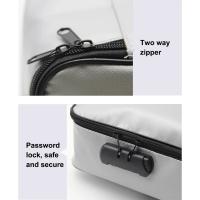 Bolsa de documentos impermeable y resistente al fuego, multicapa con cerradura, funda portátil para pasaporte, cierre de cremallera, maletín para archivos con asa cómoda - details 1