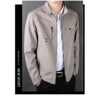 Chaqueta Ligera de Primavera para Hombres Ajuste Delgado, Corte Casual, Material de Poliéster, Cierre de Cremallera, Ideal para Trabajo y Uso al Aire Libre - details 2