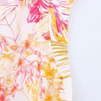 Falda plisada con estampado de moda para mujer, elegante vestido delgado de manga corta con cuello en V, regalo - details 8