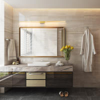 NEO Gleam-Lámpara LED de pared para espejo de baño, moderna, L70-90-110cm, AC85-265V, montada en tocador - details 6