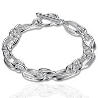 Pulsera trenzada de plata para hombres y mujeres, pulsera fina de 8 pulgadas, joyería de moda - details 5