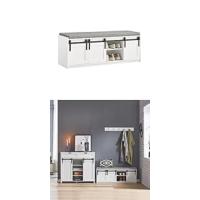 Banco Zapatero Organizador para Zapatos con 1 Solapa Gris 75 x 24 x 51 cm FSR82-L-HG ES - details 25