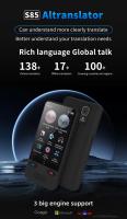 Dispositivo traductor portátil S85, pantalla grande, 138 idiomas, traductor de voz inteligente en tiempo Real, traducción sin conexión - details 0