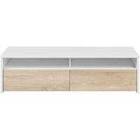 Mueble de salón, acabado color blanco Artik y roble canadiense, medidas: 130 cm (ancho) x 35,5 cm (alto) x 40,2 cm (fondo) - details 5
