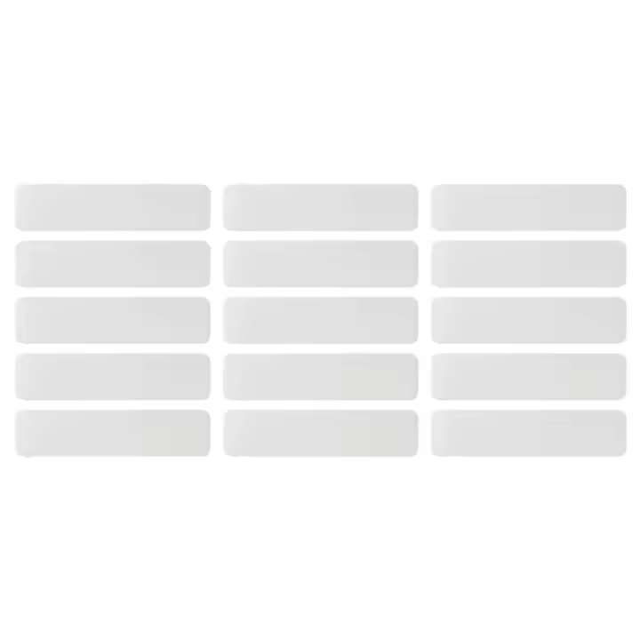 Alfombra antideslizante para peldaños de escaleras, alfombra de seguridad resistente para corredores interiores, blanco, 8 pulgadas X 30 pulgadas (15 en paquete) - 1